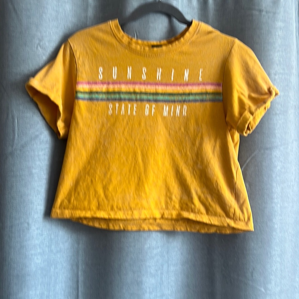 Women’s $20 Sunshine State of Mind crop top size Medium short sleeve